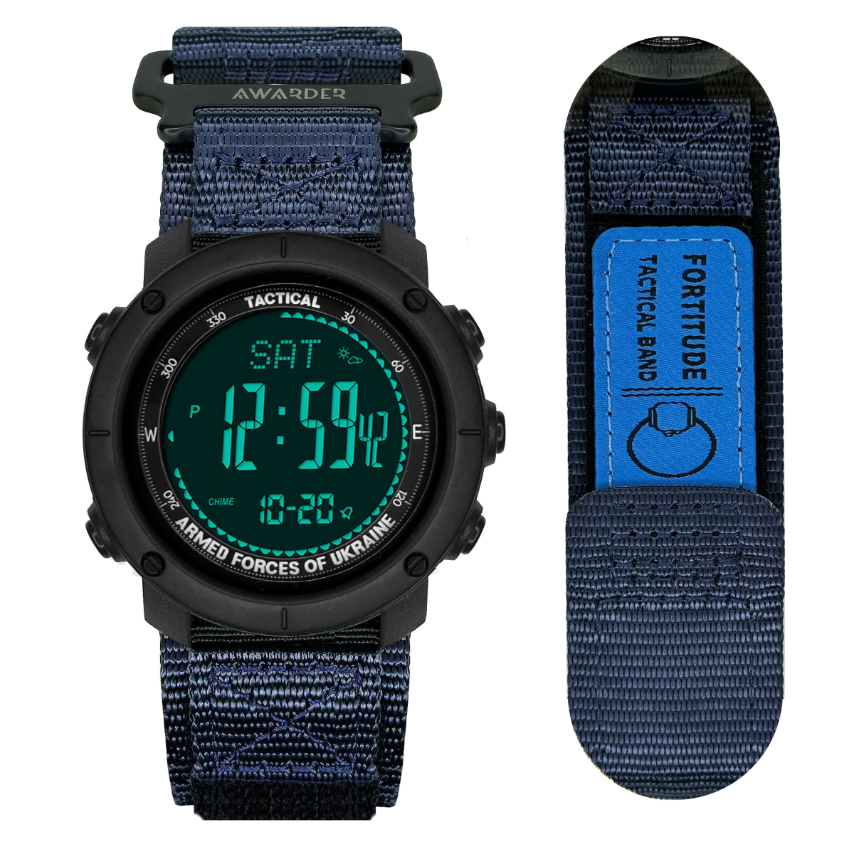 Чоловічий годинник Awarder 036 Nylon Black-Blue