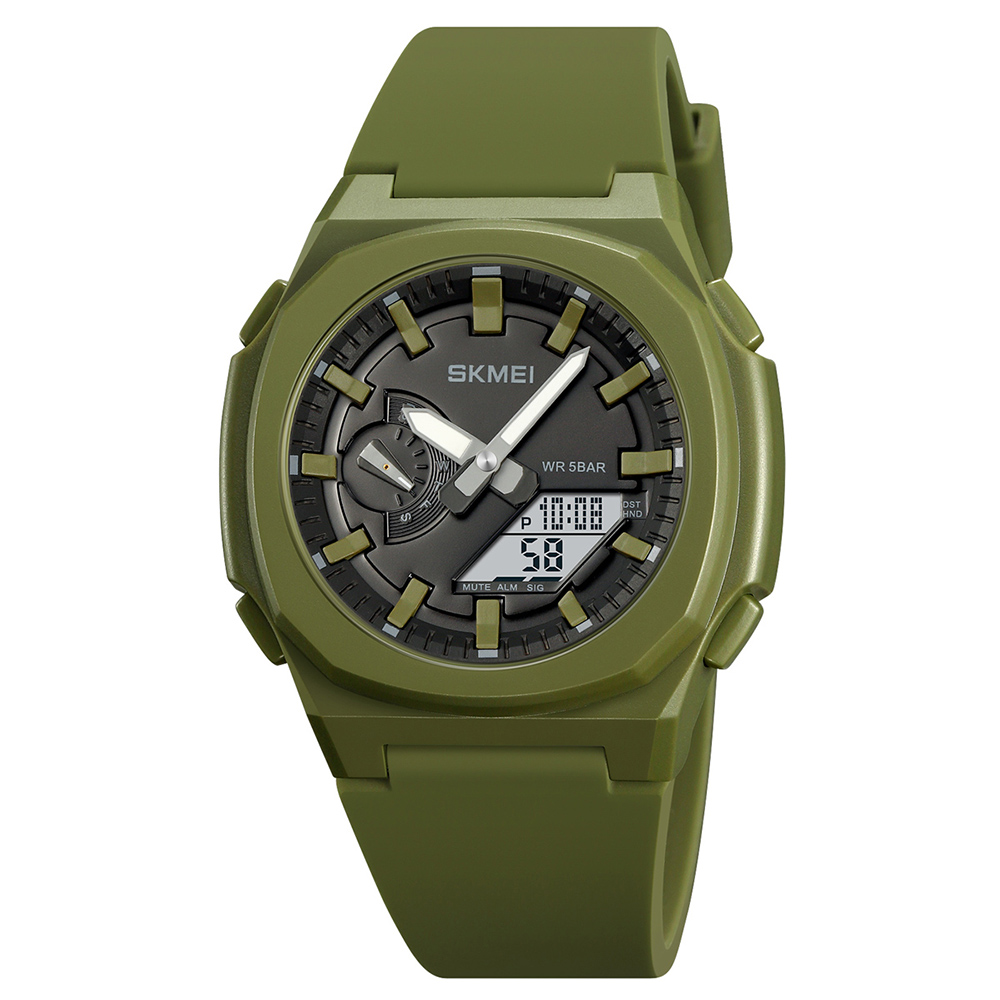 Чоловічий годинник Skmei 2091AGWT Army Green White