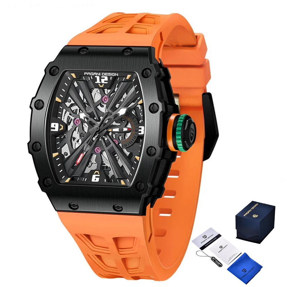 Чоловічий годинник Pagani Design PD-1738 Black-Orange