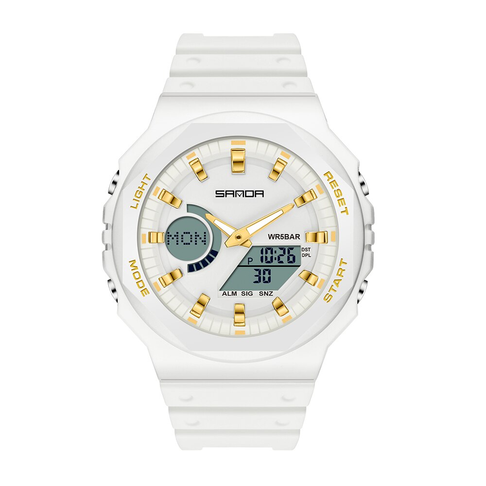 Чоловічий годинник Sanda 6016 White-Gold