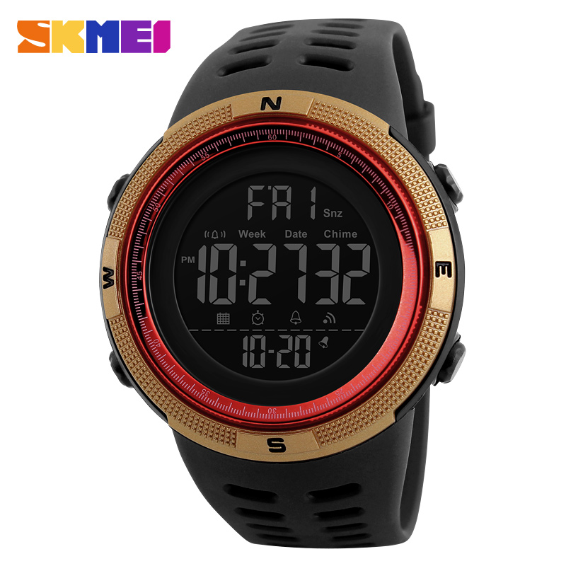 Чоловічий годинник Skmei 1251GDRD Black-Gold-Red