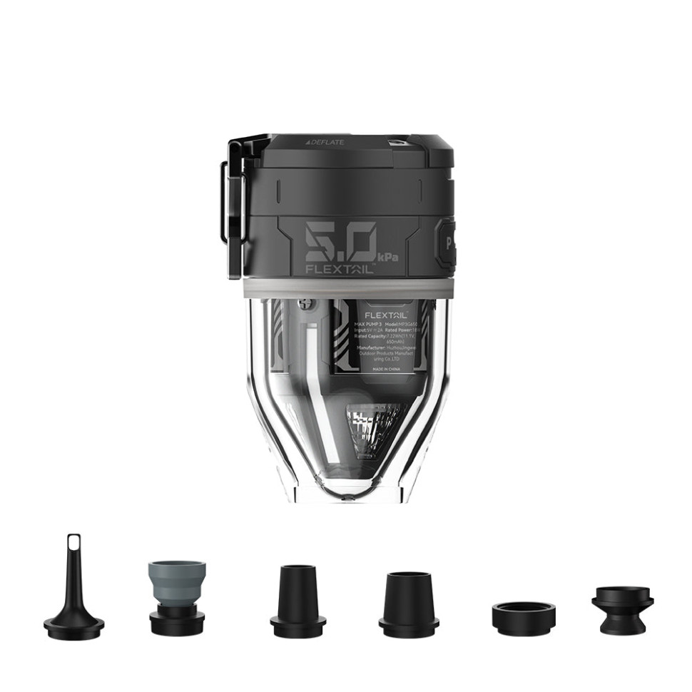 Насос-ліхтар кемпінговий Flextail Max Pump 3, чорний