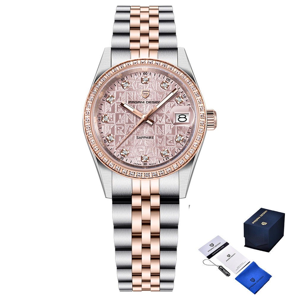 Жіночий годинник Pagani Design PD-1794L Silver-Rose Gold-Pink