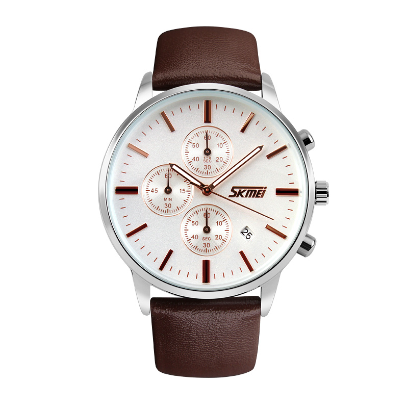 Чоловічий годинник Skmei 9103WTBN White-Brown