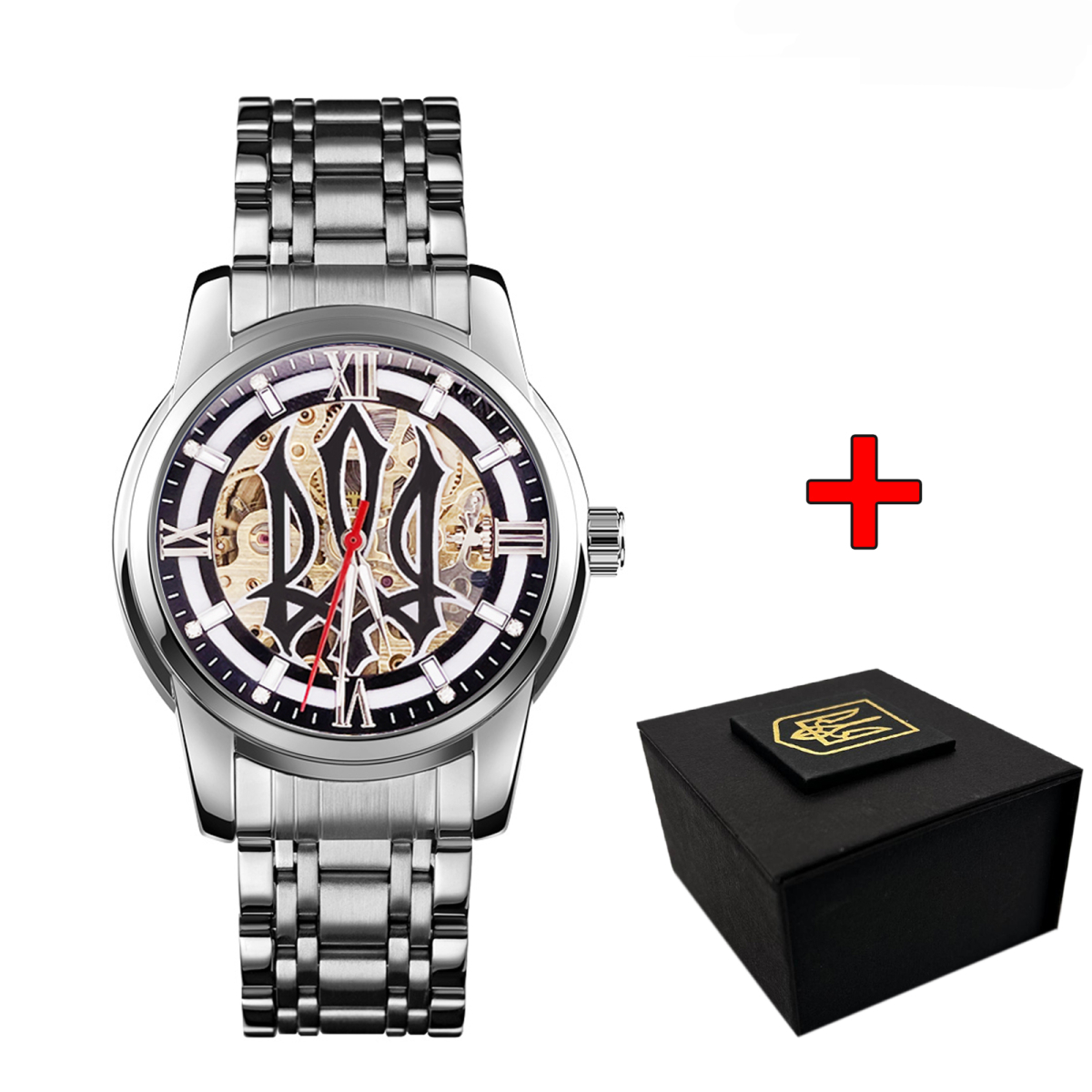 Класичний чоловічий годинник Awarder 025 Sharp Silver Black