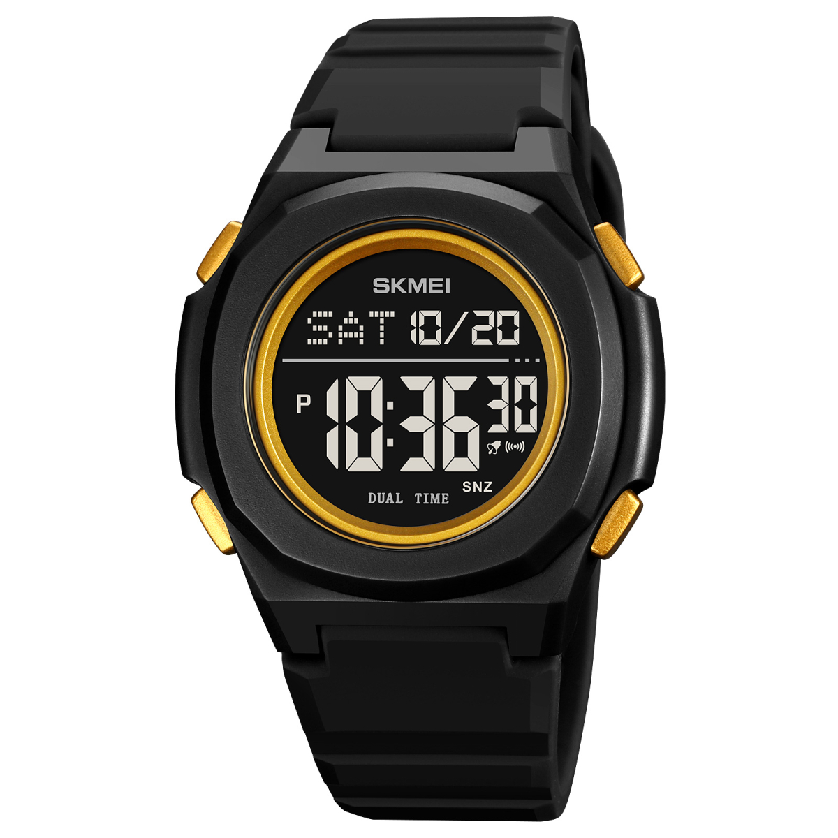 Чоловічий годинник Skmei 2023BKGD-BK Black-Gold Black