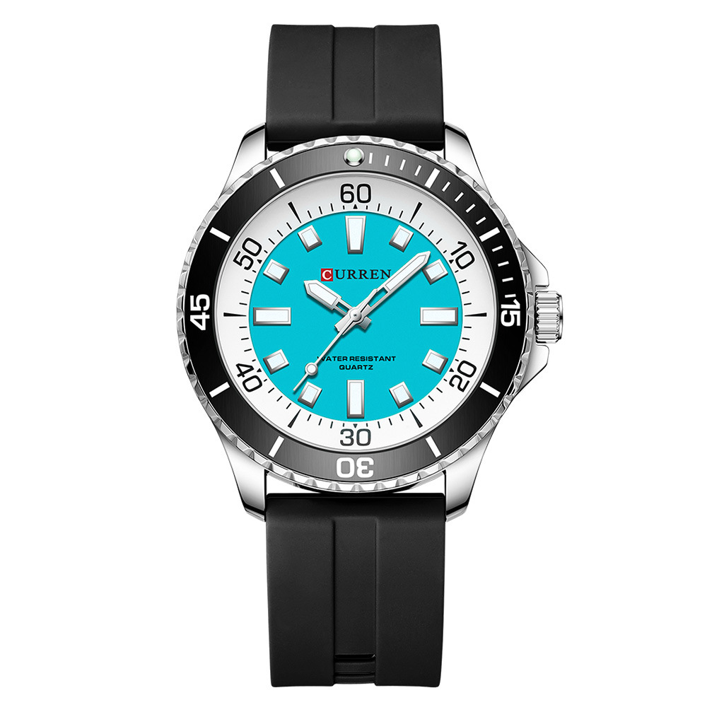 Чоловічий годинник Curren 8448 Silver-Blue-Black