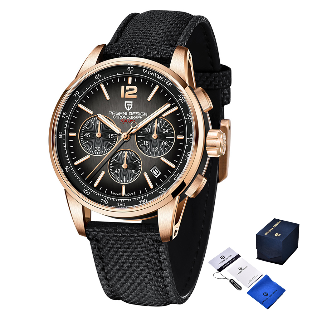 Чоловічий годинник Pagani Design YS008 Rose Gold-Brown
