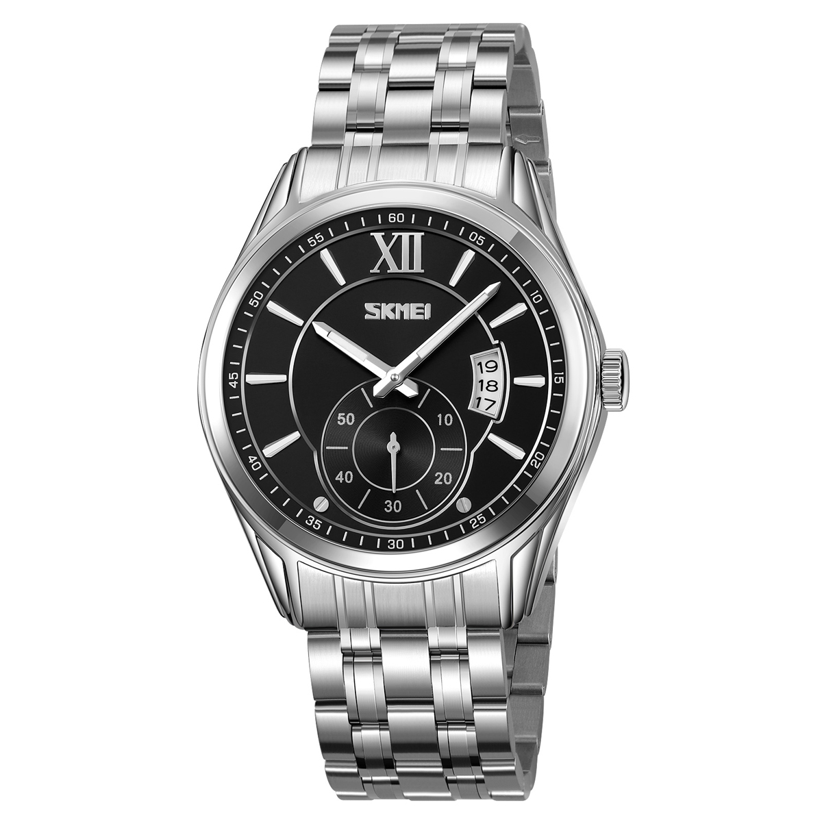Чоловічий годинник Skmei 9319SIBK Silver-Black