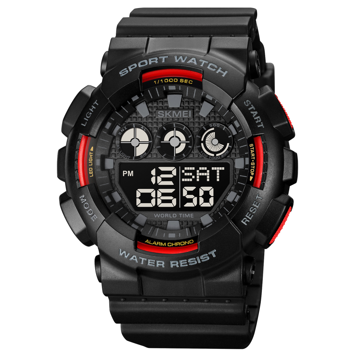 Чоловічий годинник Skmei 1857RD Black-Red