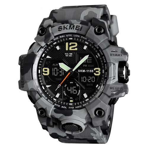 Чоловічий годинник Skmei 1155B Military Gray