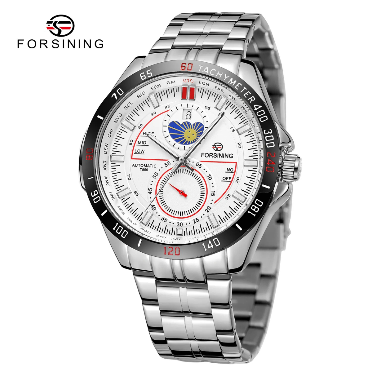 Forsining 8238 Silver-White Steel