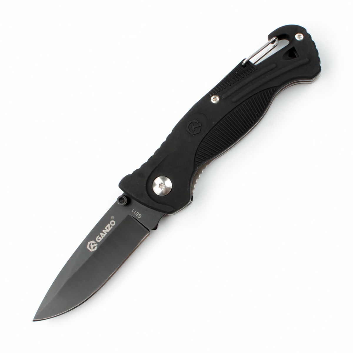Ніж складаний кишеньковий Ganzo G611 (7.5 см) 420C / пластик чорний
