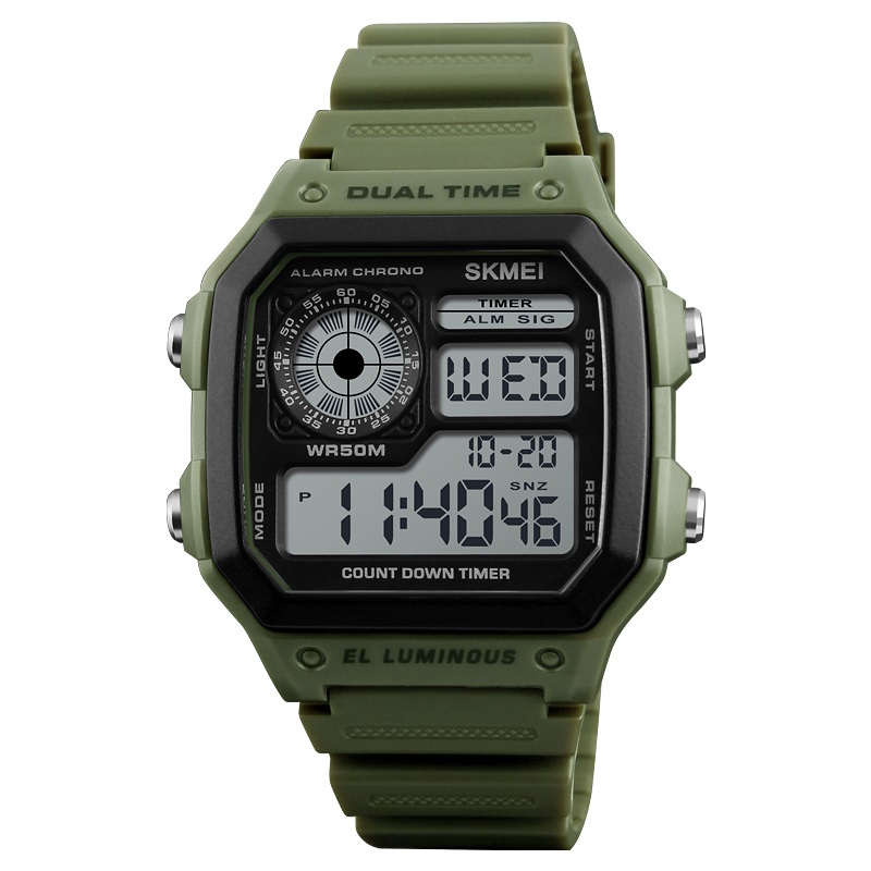 Чоловічий годинник Skmei 1299AG Army Green.