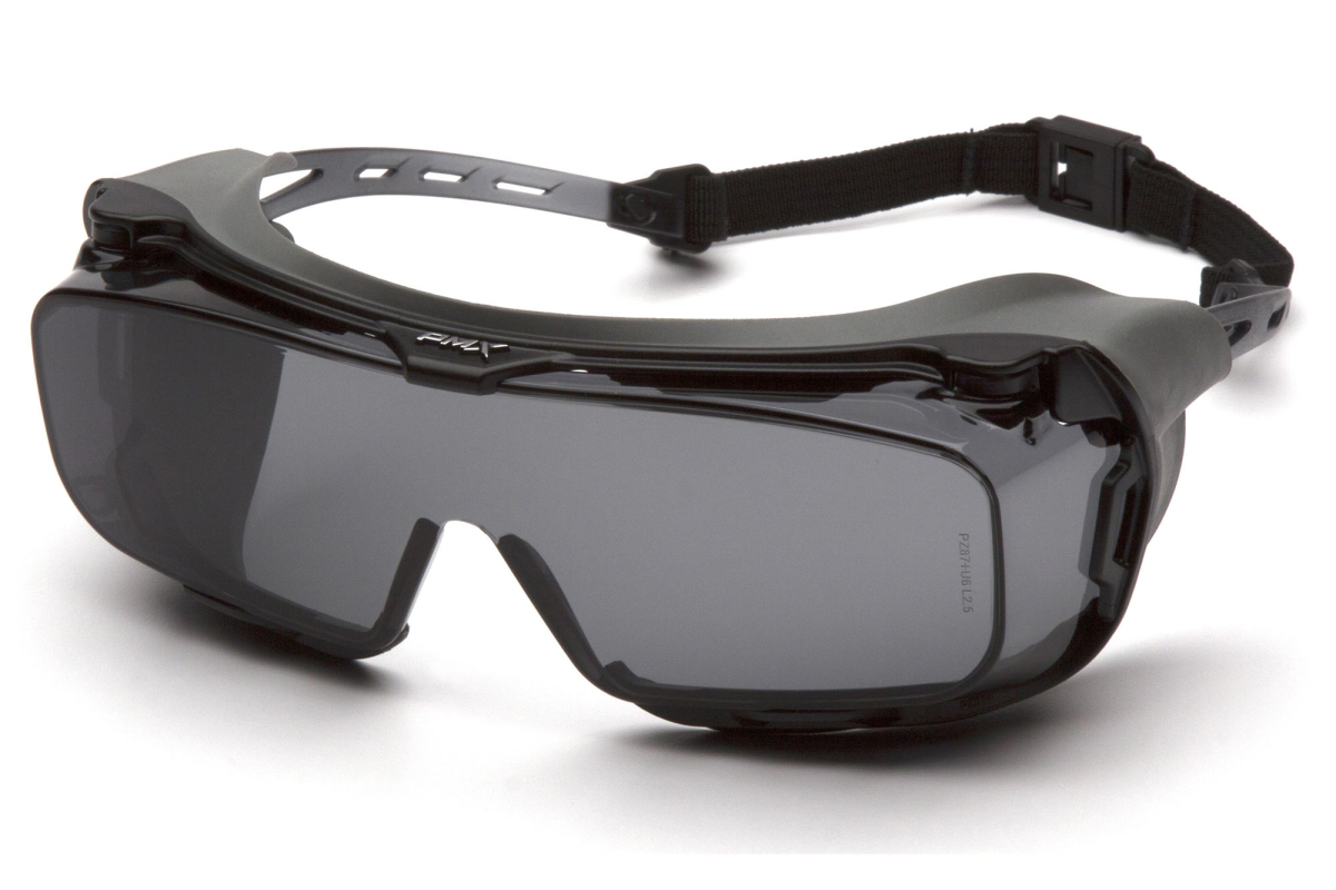 Окуляри захисні з ущільнювачем Pyramex Cappture-Plus (gray) Super Anti-Fog H2MAX, сірі