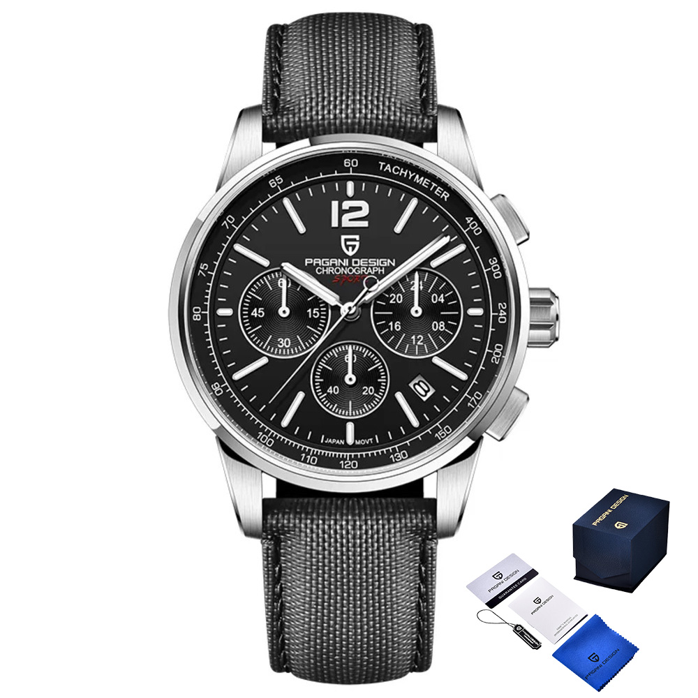 Чоловічий годинник Pagani Design YS008 Silver-Black