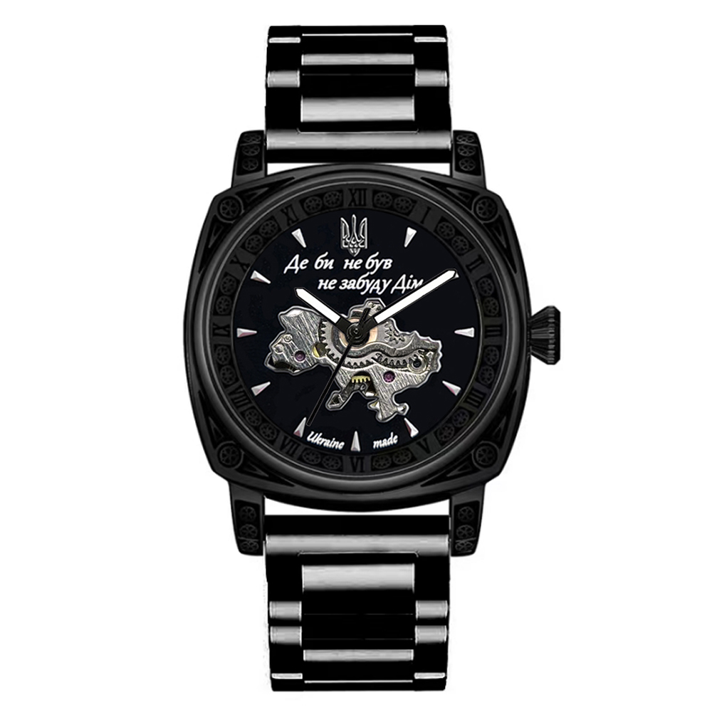 Чоловічий годинник Awarder 021-3D  Де би не був All Black Steel