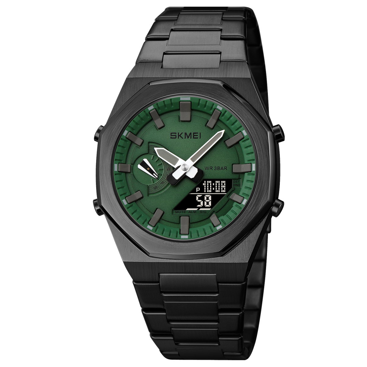 Чоловічий годинник Skmei 1816BKGNBK Black Green-Black