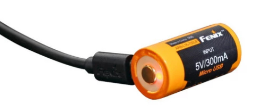 Акумулятор 16340 Fenix 700 UP mAh, Li-ion micro usb зарядка - Зображення 2