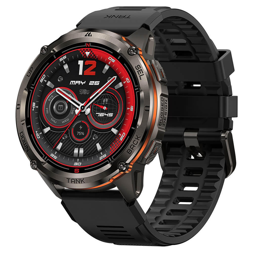 Тактичний Розумний Годинник з Компасом Kospet TANK T3 ULTRA 2 Black + GPS, Спортивні Режими, Водозахист, Дзвінки