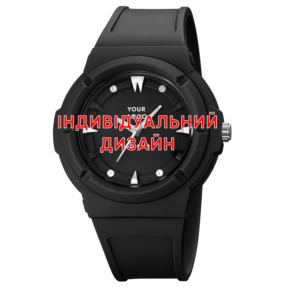 Класичний чоловічий годинник Awarder 027 Black під Індивідуальний дизайн, водонепроникний