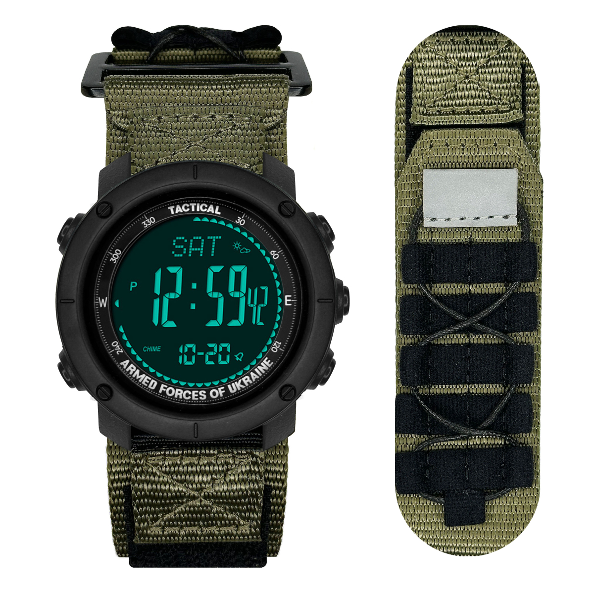 Чоловічий годинник Awarder 036 Nylon Pro Black-Army Green