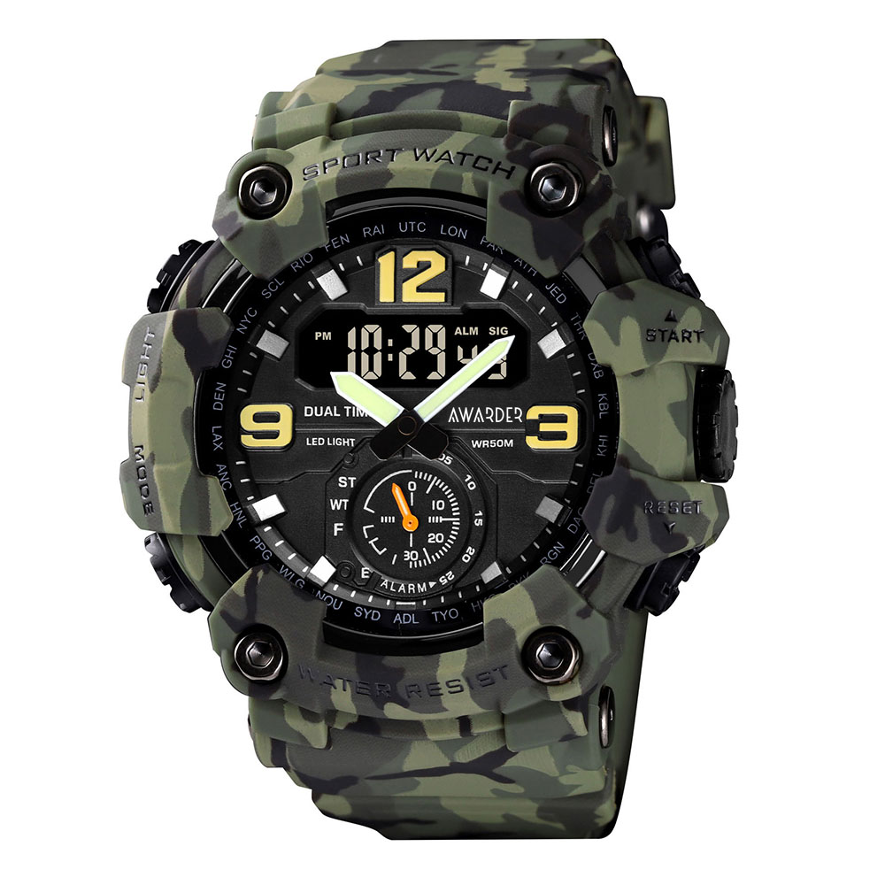 Чоловічий годинник Awarder 004 Camo Green