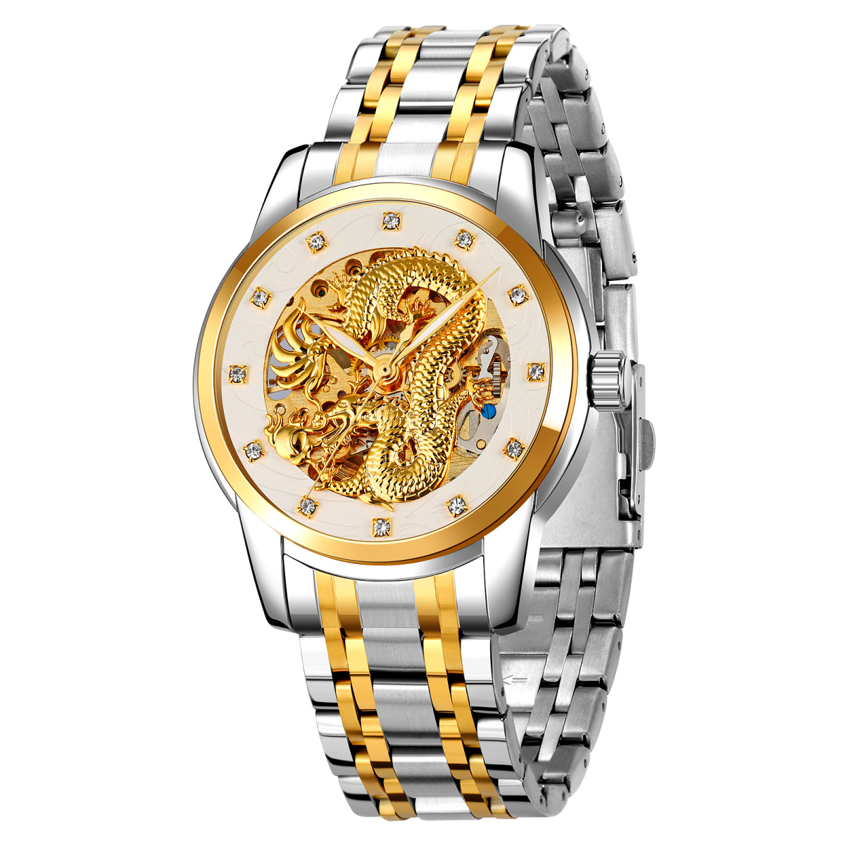 Skmei 9310TGDSI Silver-Gold-Silver