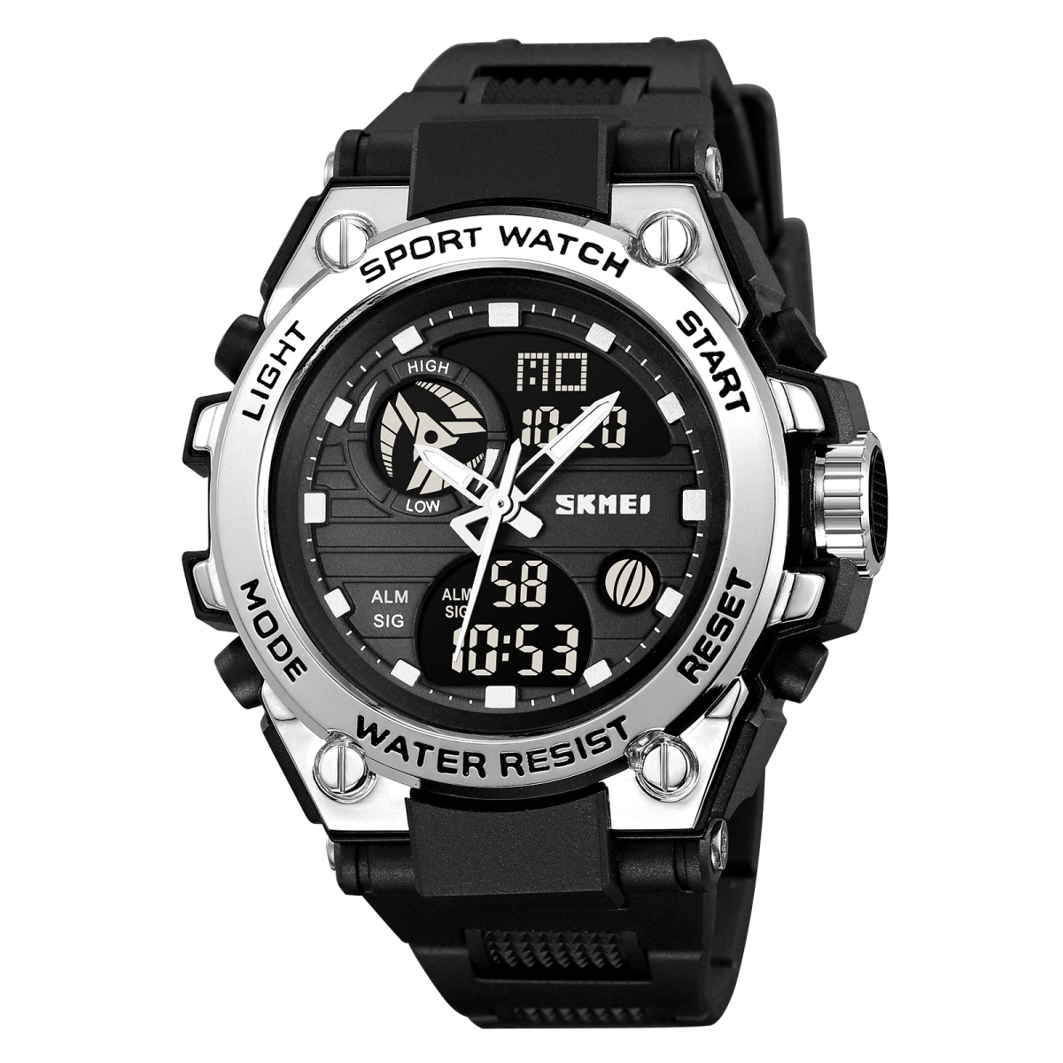 Спортивний чоловічий годинник Skmei 2360BKSI Black-Silver