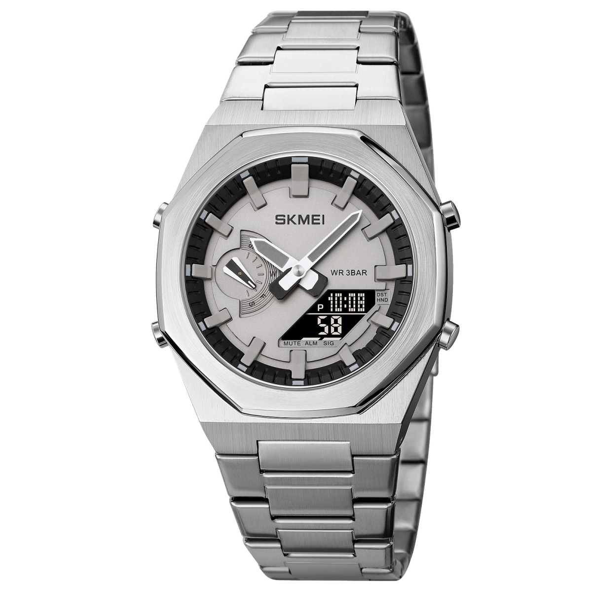 Чоловічий годинник Skmei 1816SIBK Silver-Black