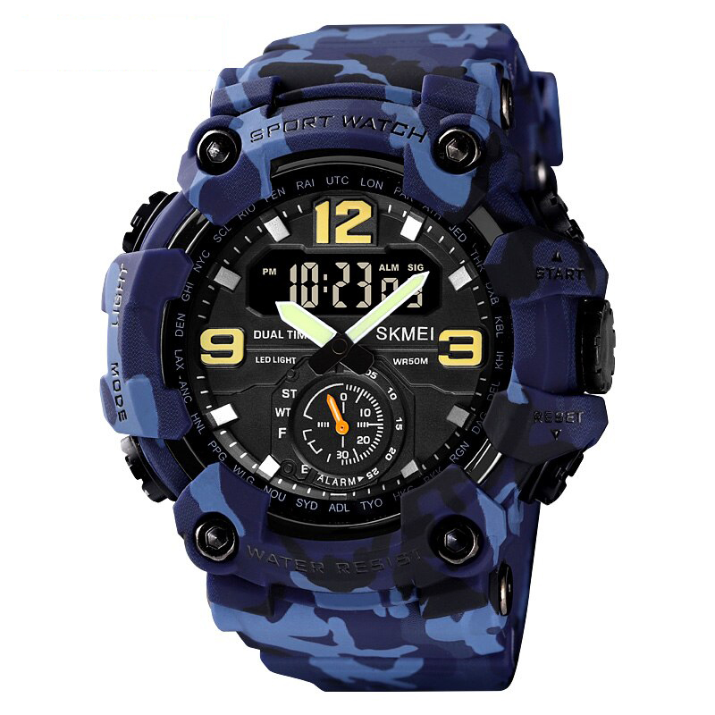 Чоловічий годинник Skmei 1637 Blue-Military