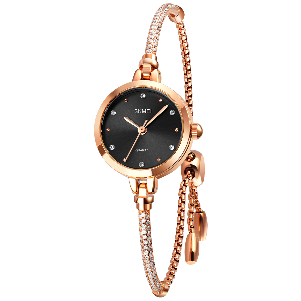 Жіночий годинник Skmei 1805BK Black, тонкий браслет