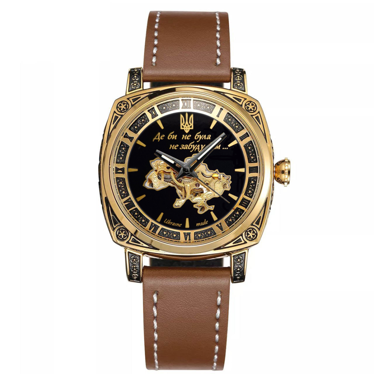 Жіночий годинник Awarder 021 Де би не була Gold-Black-Brown