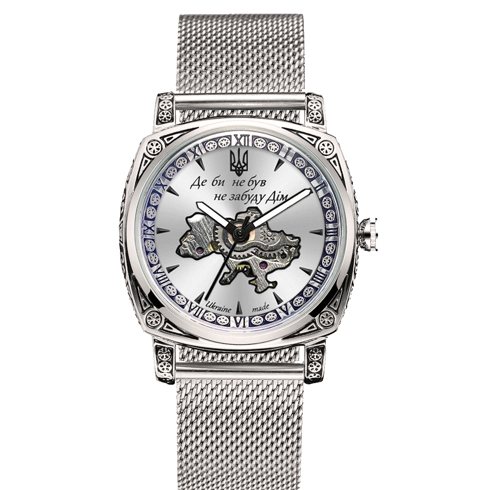 Чоловічий годинник Awarder 021-3D  Де би не був Silver-White Mesh