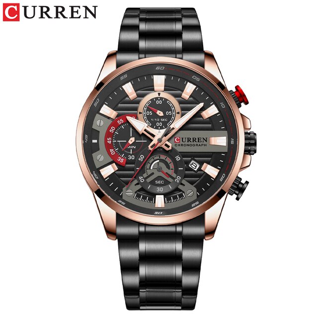 Чоловічий годинник Curren 8415 Black-Gold