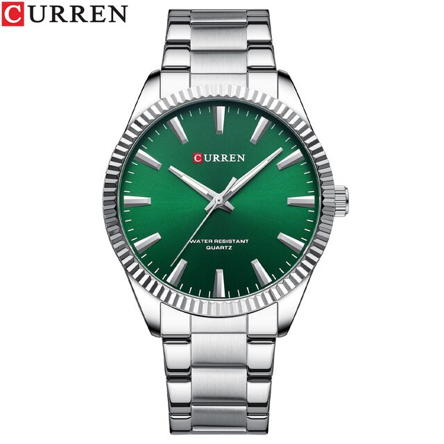 Чоловічий годинник Curren 8425 Silver-Green
