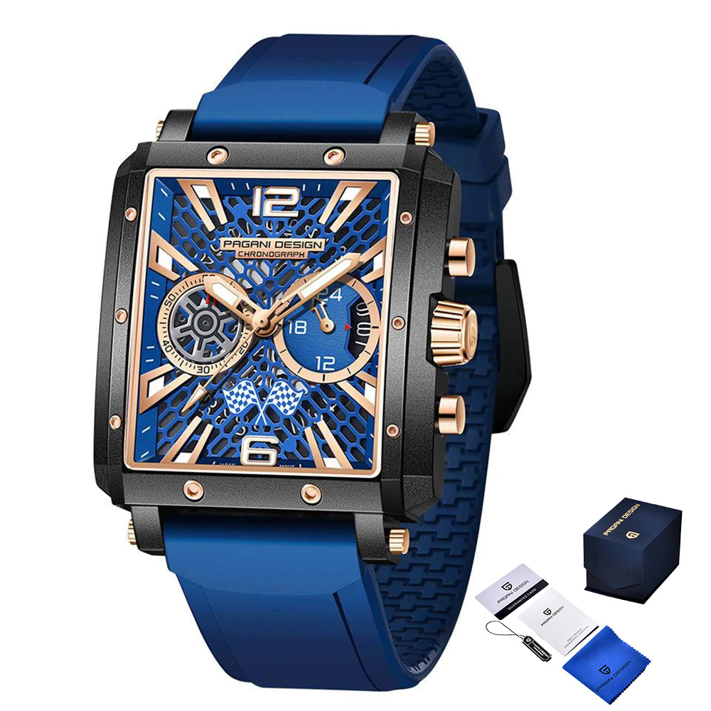 Чоловічий годинник Pagani Design PD-1725 Black-Blue