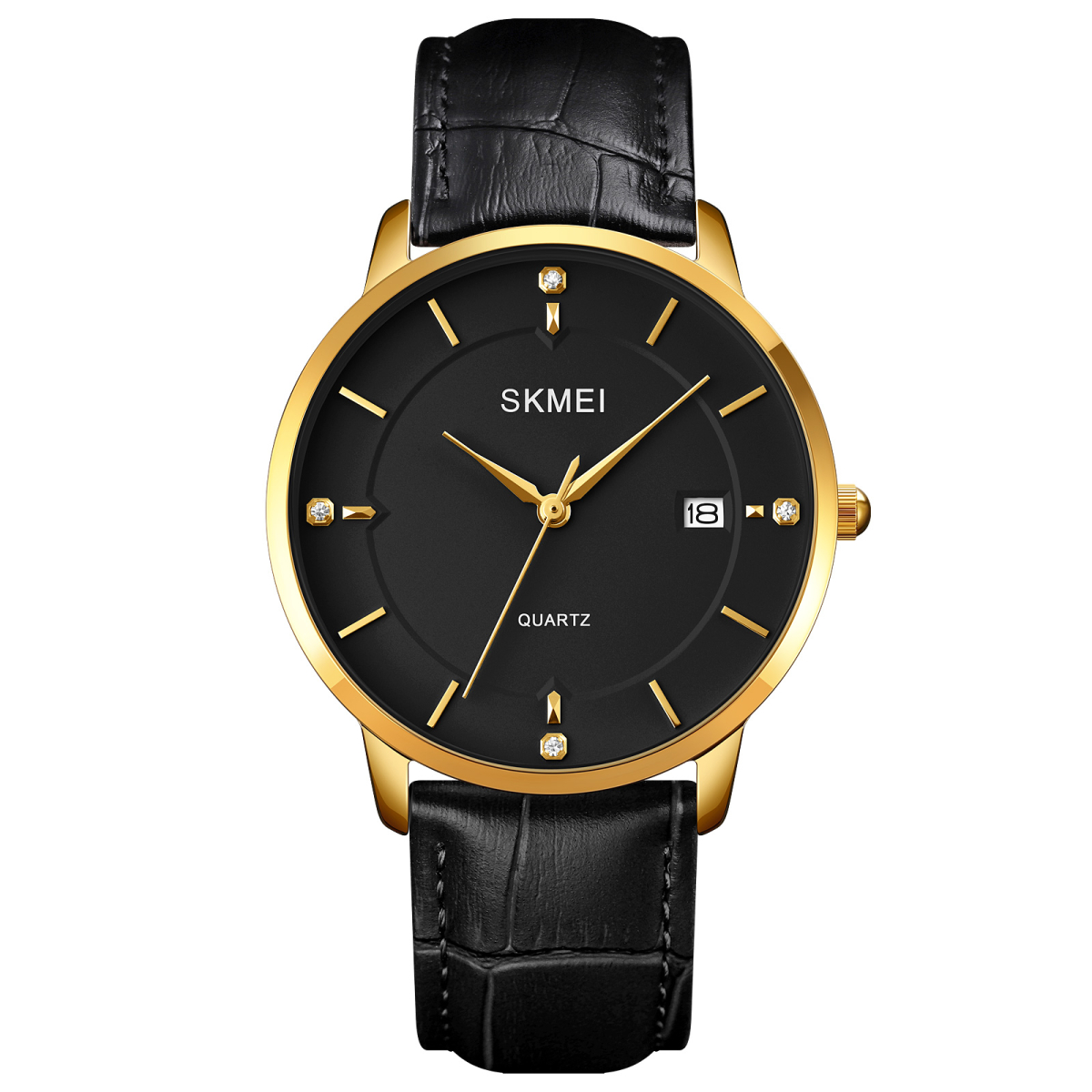 Чоловічий годинник Skmei 1801LGDBK Gold-Black Leather