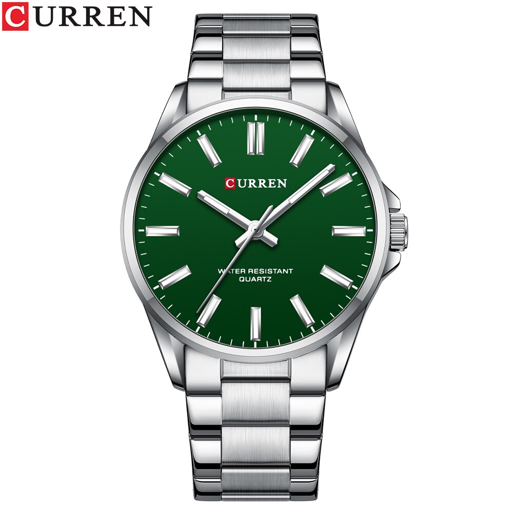 Чоловічий годинник Curren 9090 Silver-Green