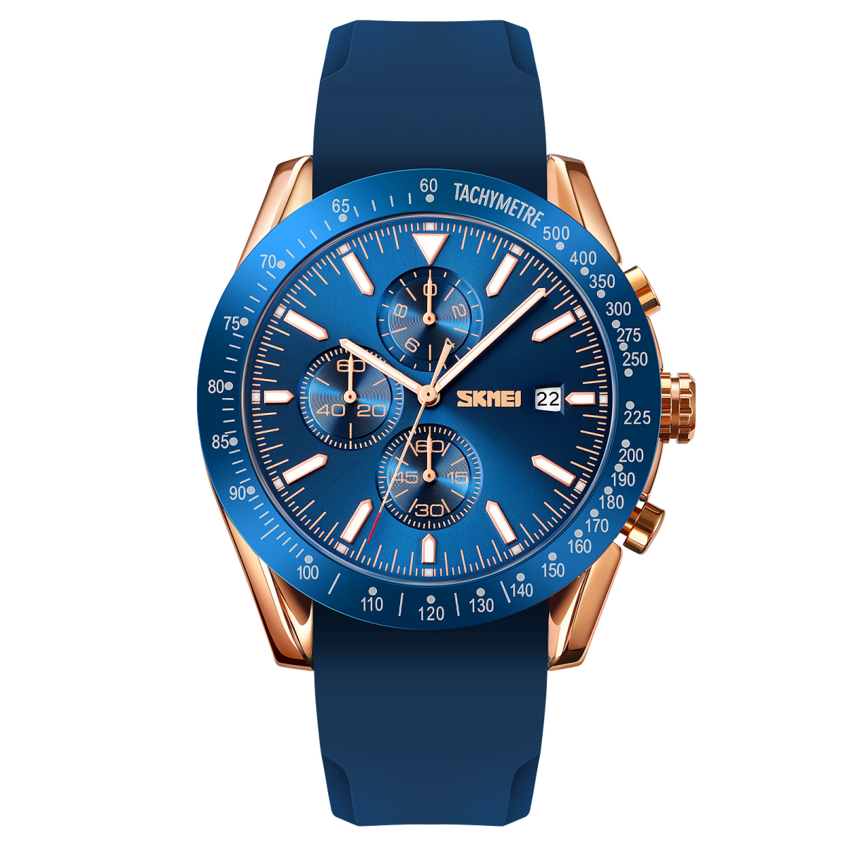 Чоловічий годинник Skmei 9253PRGBU Rose Gold-Blue Sil