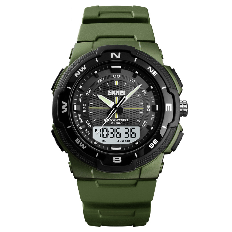 Чоловічий годинник Skmei 1454AG Army Green
