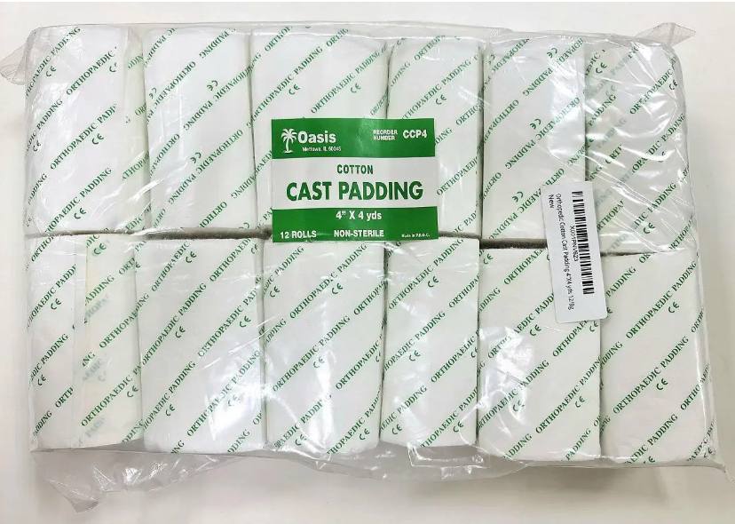 Ортопедичний бандаж (гіпсова пов'язка), Orthopedic Cotton Cast Padding 10"x 10 см( комплект 12 шт. - Зображення 2