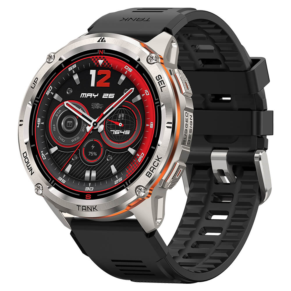 Тактичний Розумний Годинник з Компасом Kospet TANK T3 ULTRA 2 Silver + GPS, Спортивні Режими, Водозахист, Дзвінки