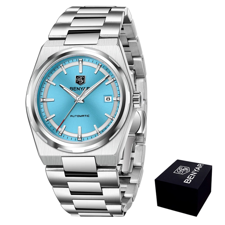 Чоловічий годинник Benyar BY-5203 Silver-Ligh Blue