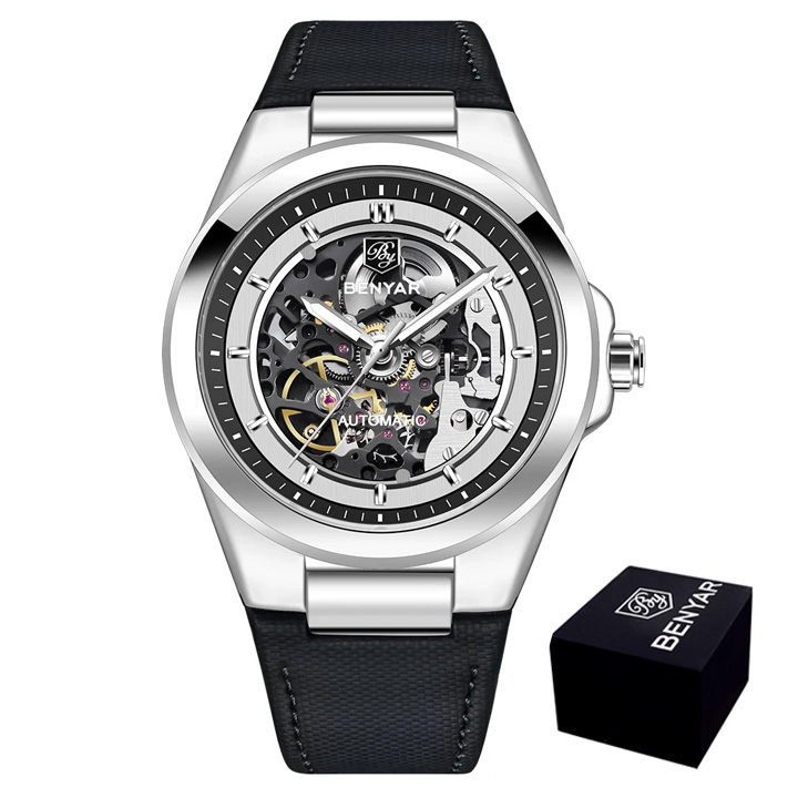 Чоловічий годинник Benyar BY-5207 Black-Silver-White