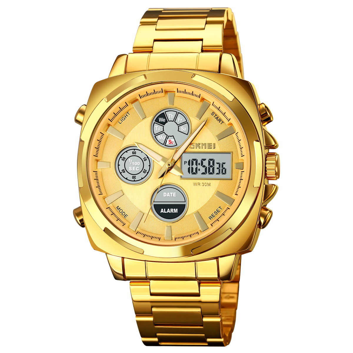 Чоловічий годинник Skmei 1673GDGD Gold-Gold