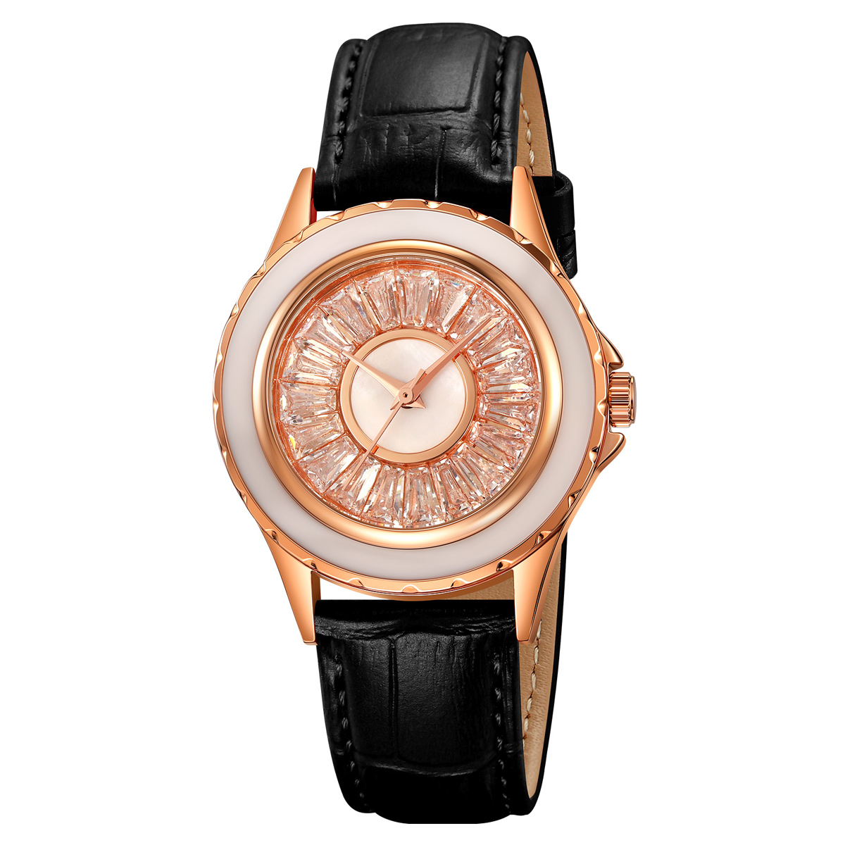 Класичний жіночий годинник Skmei 2172RGBK Rose Gold-Black