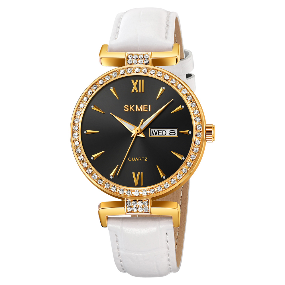 Жіночий годинник Skmei 2090GDBKWT Gold Black-White