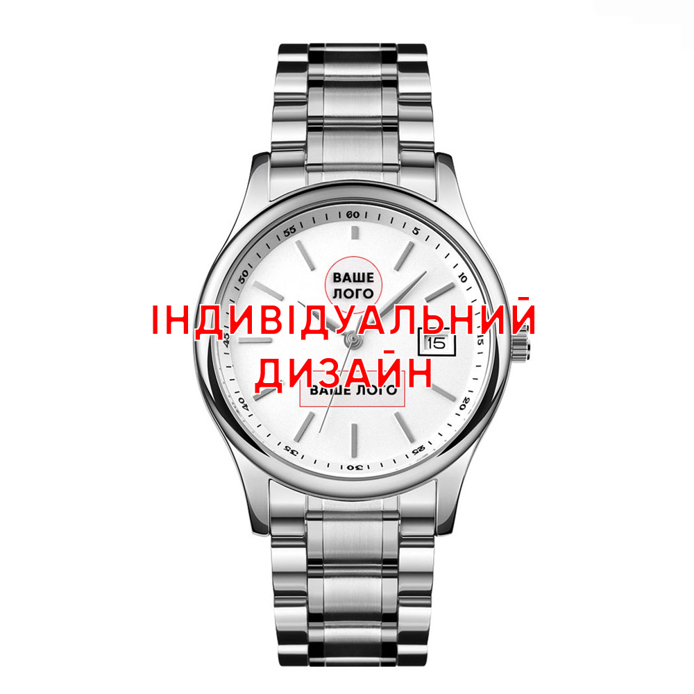 Класичний чоловічий годинник Awarder 023 Silver Steel під Індивідуальний дизайн, водонепроникний, японський механізм