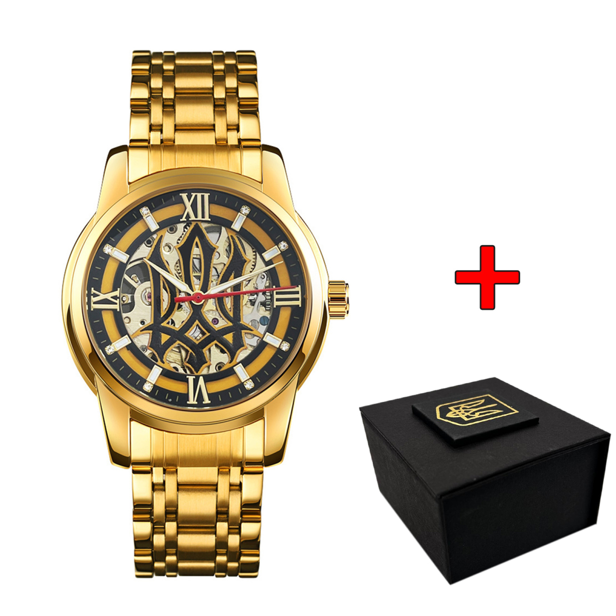 Класичний чоловічий годинник Awarder 025 Sharp Gold-Black